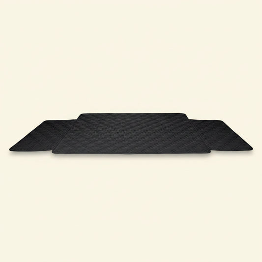 Bulldogology SUV Cargo Liner for Dogs 55"X82" Heavy Duty Pet Trunk Cargo Cover Area - Trunk Cover Car Protector for Dogs Waterproof Nonslip Mat - Dog Cargo Liner Suvs Vans Cars (Large, Black)