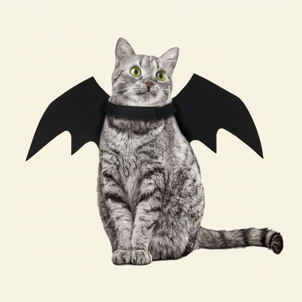 Dog Bat Wings, Halloween Dog Bat Costume Pet Cosplay for Dogs and Cats (Black, Small)