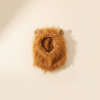 Cute Pet Dog Cosplay Clothes Lion Mane for Dog Costumes Realistic Lion Wig for Medium to Large Dogs with Ear Pet Accessories