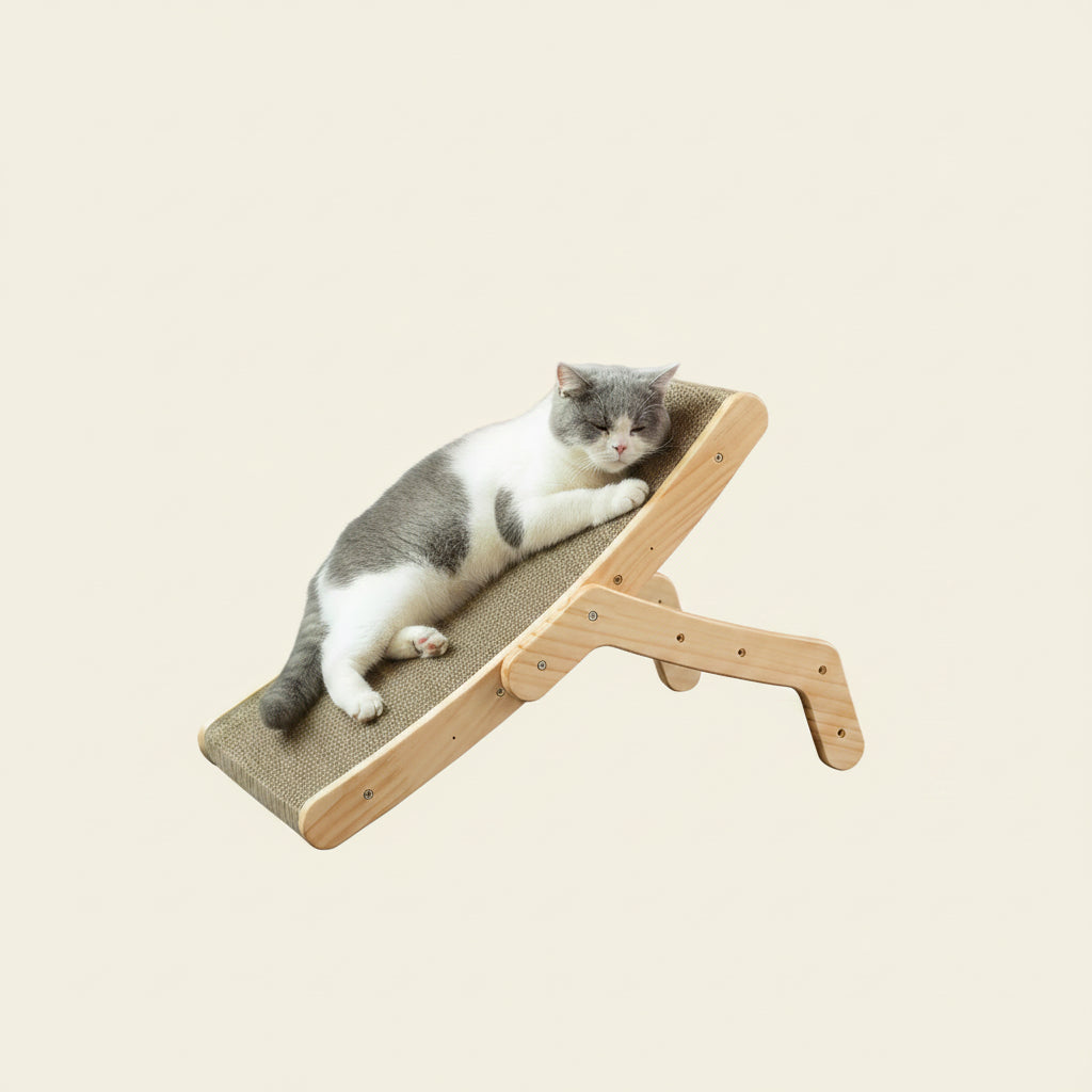 Cat Scratcher Board Wooden Frame Detachable Scrapers Bed 3 in 1 Scratching Post Anti-Scratch Toys Training Grinding Claw Cats