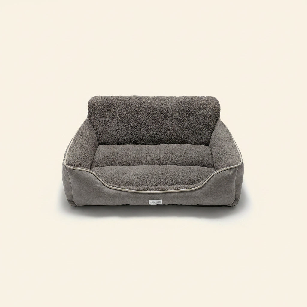 Rectangle Dog Bed Dog Beds for Small Dog Medium Dog Large Dog Washable Sleep Warm Dog Bed with Anti-Slip Bottom (Medium, Grey)