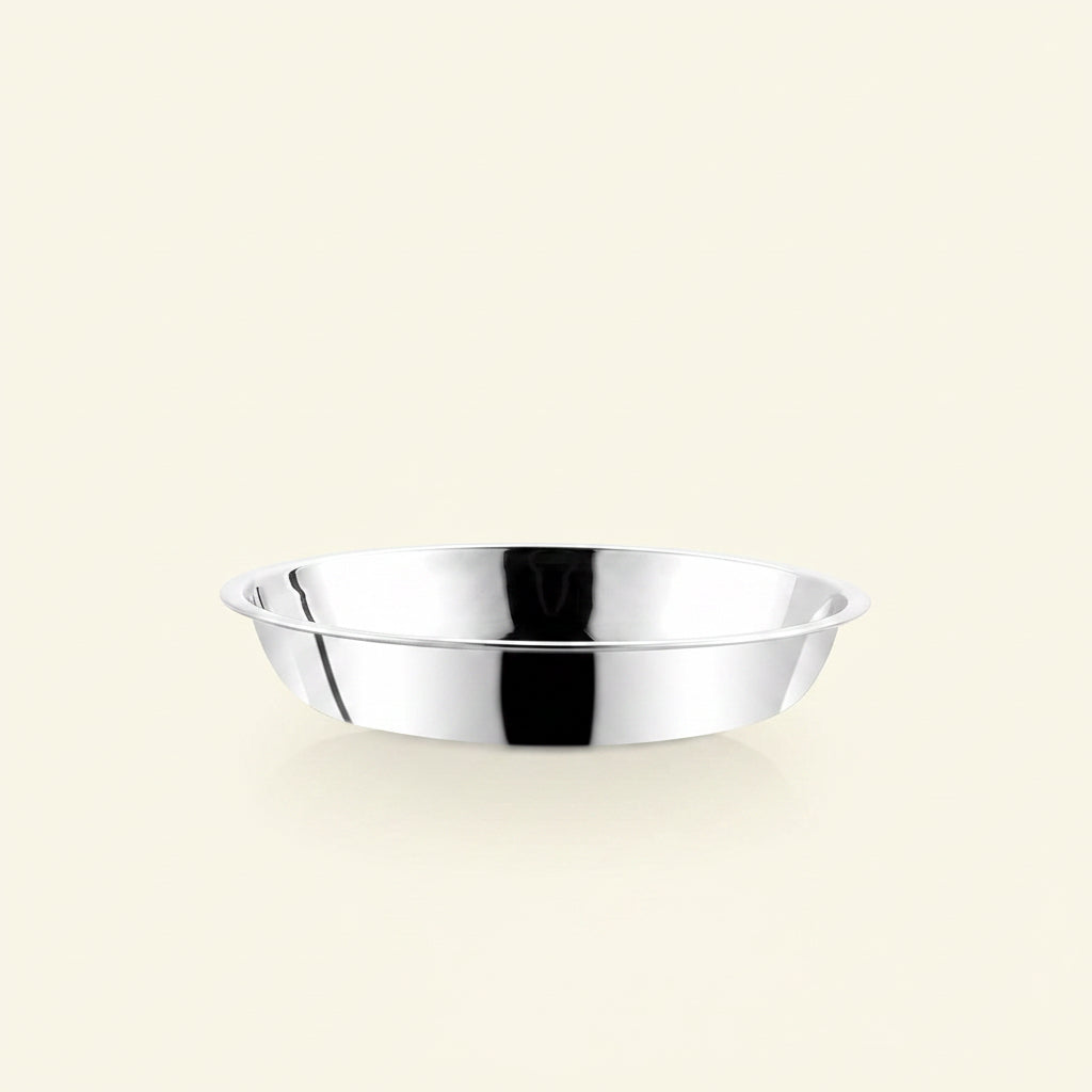 Stainless Steel Shallow Cat Food Bowl 6.5 Inch, Small Whisker Fatigue Cat Food Dish 15.2 Fl.Oz, Replacement Basic Kitten Bowls Bulk for Elevated Stand, Dishwasher Safe (Set of 4)