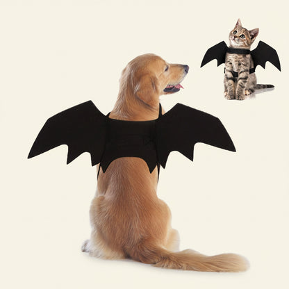 Dog Bat Wings, Halloween Dog Bat Costume Pet Cosplay for Dogs and Cats (Black, Small)