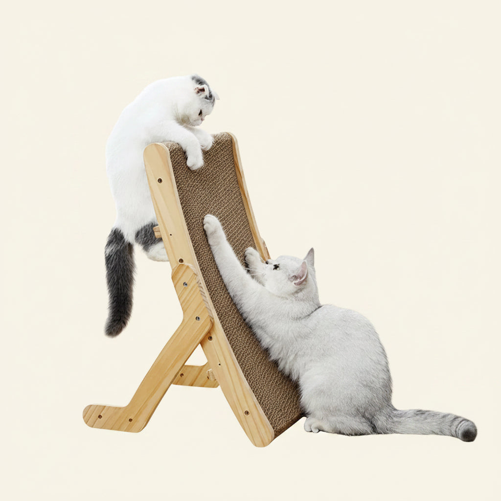 Cat Scratcher Board Wooden Frame Detachable Scrapers Bed 3 in 1 Scratching Post Anti-Scratch Toys Training Grinding Claw Cats