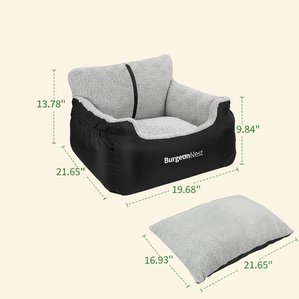Dog Car Seat for Small Dogs & Cats under 25 Lbs,Black