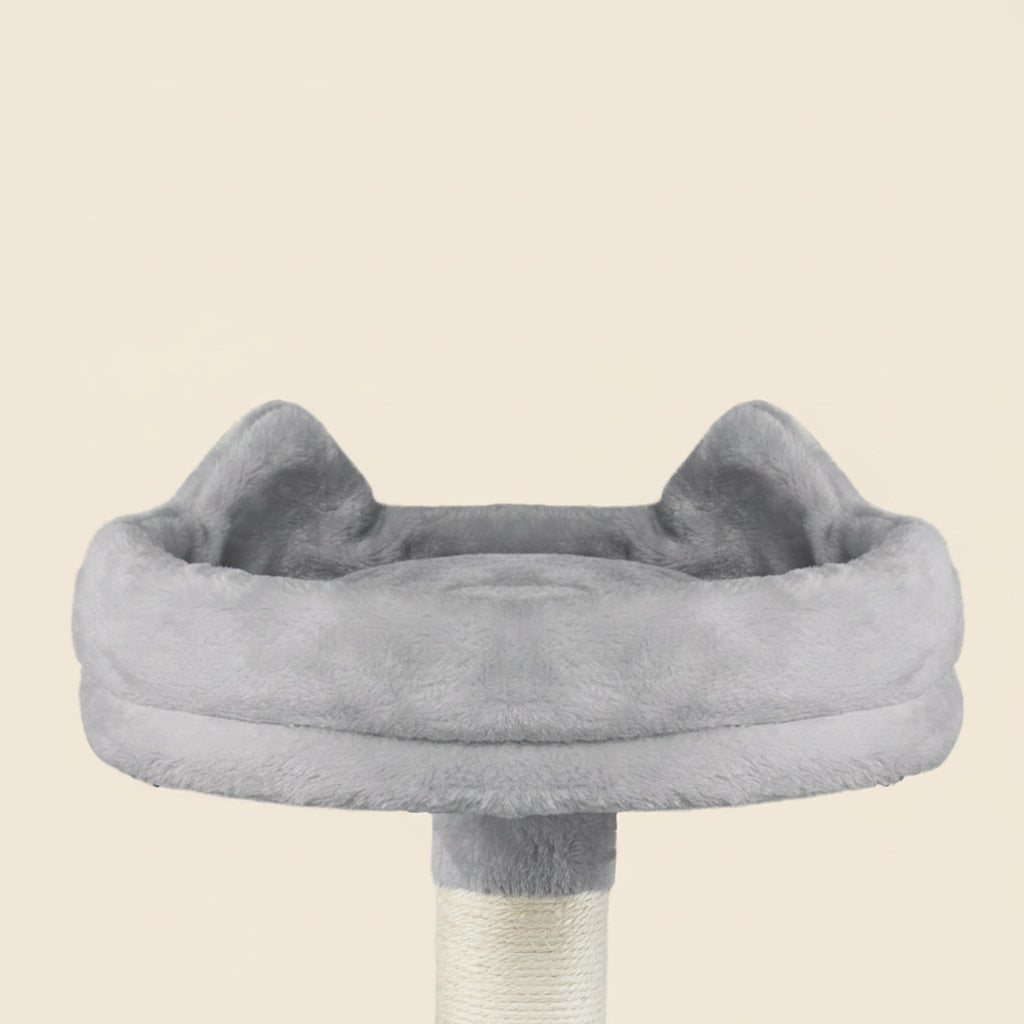 Yaheetech 62.5Inches Cat Tree Cat Tower Cat Condo with Platform & Hammock, Scratching Posts for Kittens Pet Play House with Plush Perch for Indoor Activity Relaxing, Light Gray