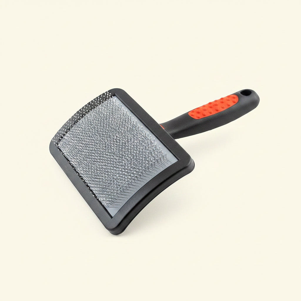 Paw Brothers Soft Pin Curved Slicker Brush for Dogs, Coated Tips, Maximum Coverage, Gentle on Skin, Large