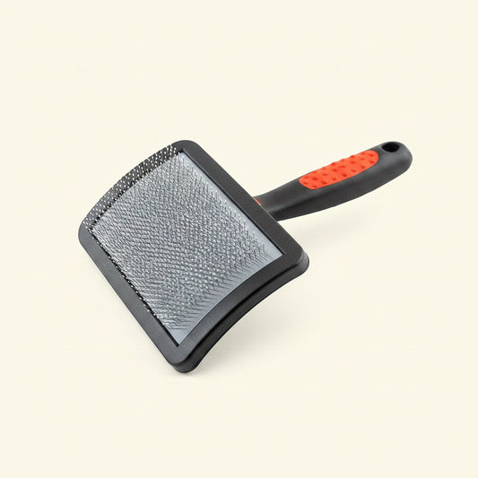 Paw Brothers Soft Pin Curved Slicker Brush for Dogs, Coated Tips, Maximum Coverage, Gentle on Skin, Large