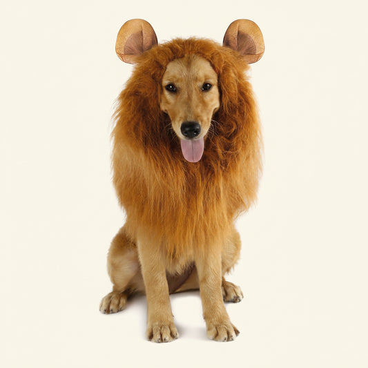 Halloween Realistic & Funny Lion Mane for Dog Costumes for Medium Large Dogs, Dog Halloween Costumes for Medium to Large Sized Dogs Lion Mane Wig for Dogs, Fits Neck Size 19"-29"