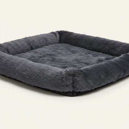Midwest Homes for Pets Dog Bed - Gray Faux Fur Bolster, Ultra-Soft and Machine Washable, Fits 24-Inch Crates and Carriers, for Small Dogs and Cats