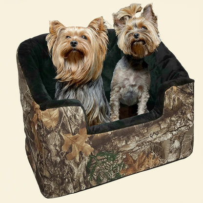 Bucket Booster Dog Car Seat, Sturdy Cat or Dog Booster Seats - Large Realtree Edge