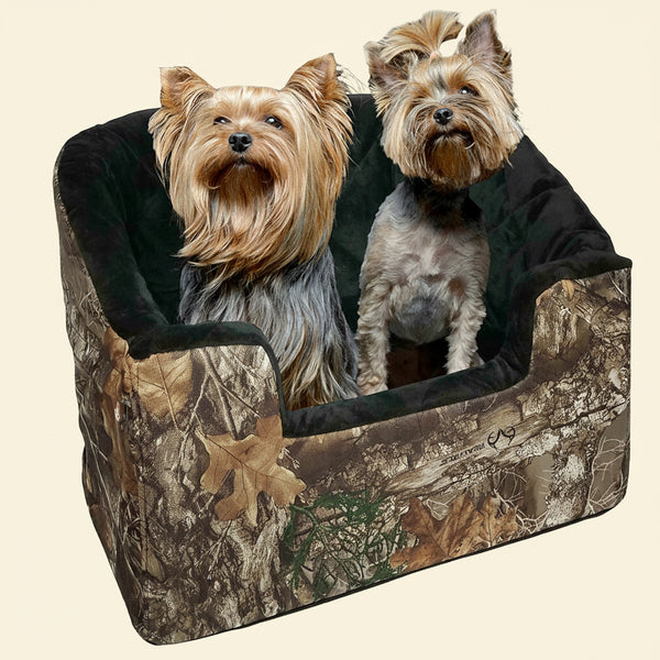Bucket Booster Dog Car Seat, Sturdy Cat or Dog Booster Seats - Large Realtree Edge