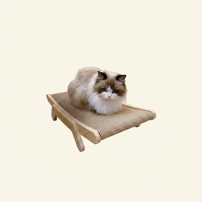 Cat Scratcher Board Wooden Frame Detachable Scrapers Bed 3 in 1 Scratching Post Anti-Scratch Toys Training Grinding Claw Cats