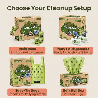 Pogi’S Dog Poop Bags – Leak-Proof & Extra Thick Pet Waste Bags (Fresh Scent, 10 Rolls, 150-Count)